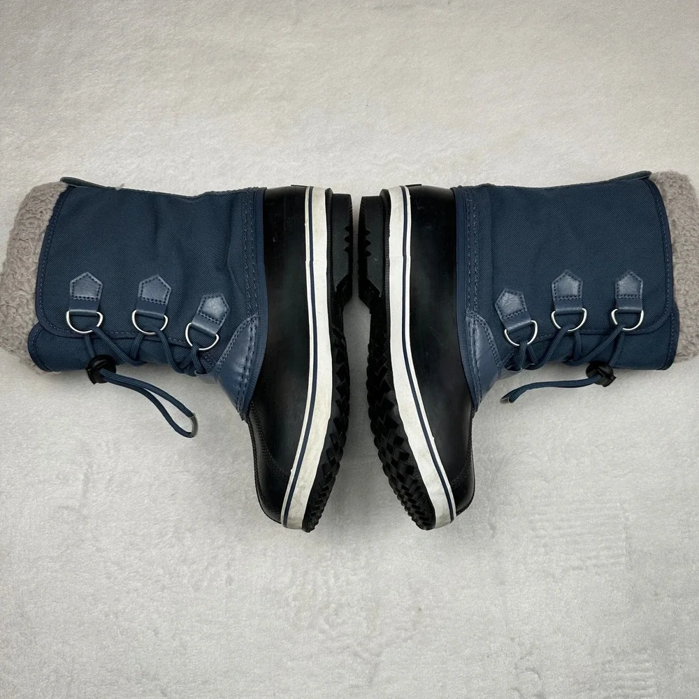 Sorel Blue Waterproof Winter Snow Boots Faux Fur Lined Women's Size‎ 5